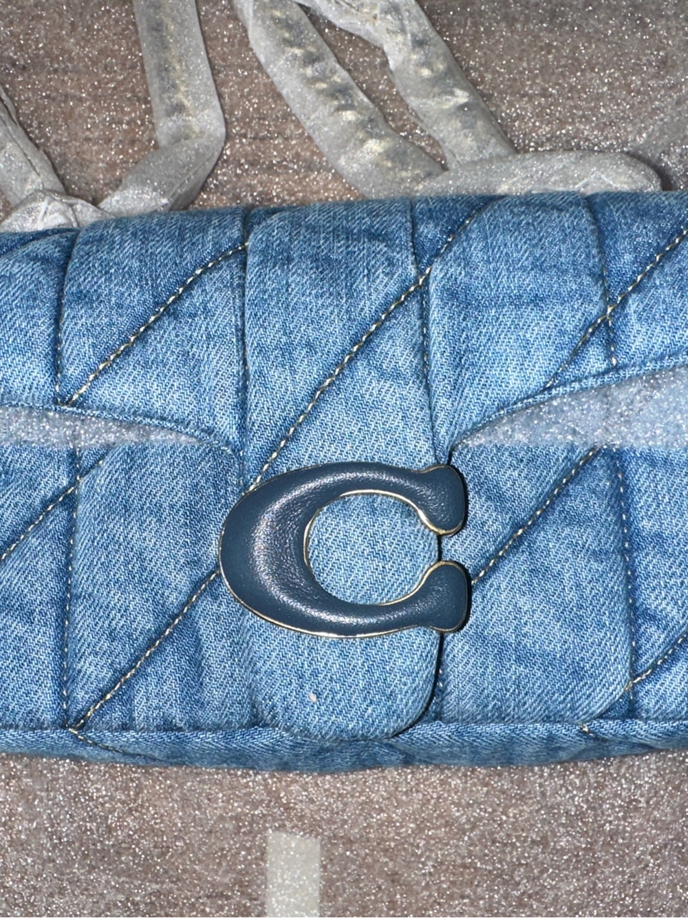 Coach Denim Quilted Tabby Shoulder Bag 20
